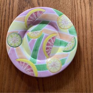 Yankee Candle citrus themed candle plate